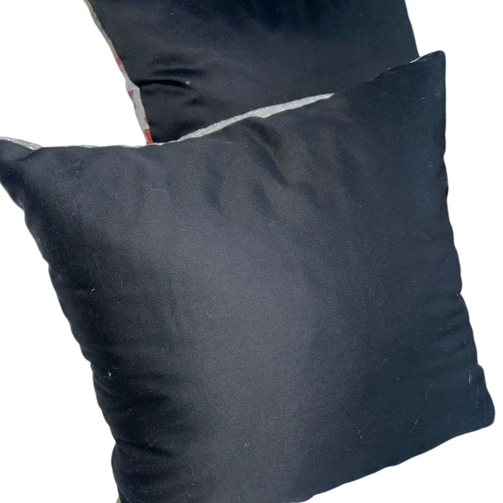 Aztec Navajo print pair two large accent pillows